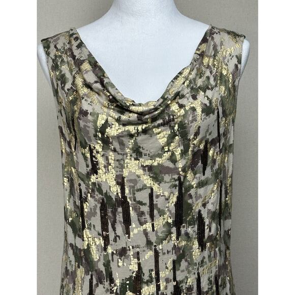 Style & Co Size XL Multicolor Print Women’s Cowl Neck Sleeveless Blouse - Picture 2 of 11